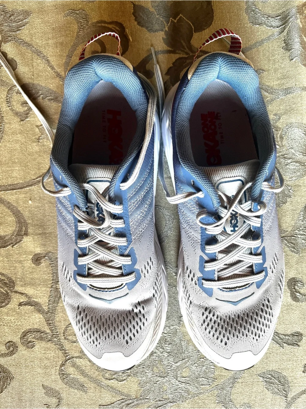 Hoka Women's Blue Gradient Athletic Running Shoes